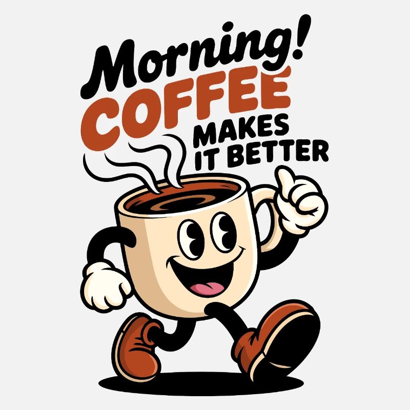 Kaffeeheld Becher Cartoon