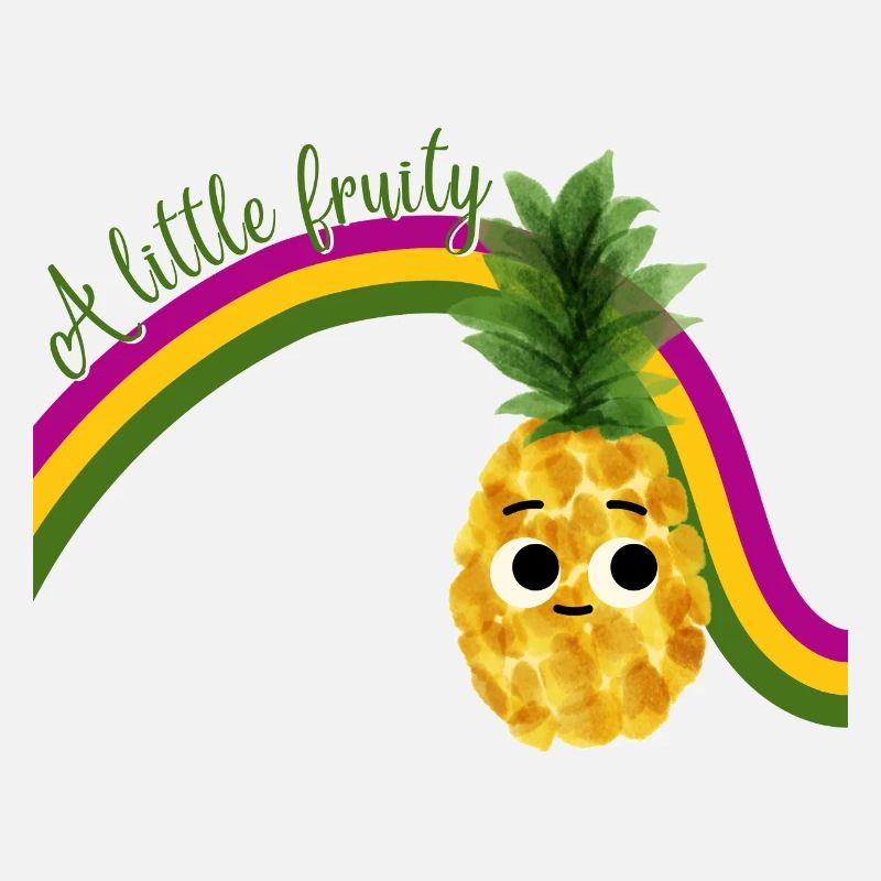 Sweet Pineapple with Rainbow & Text Stay fruity