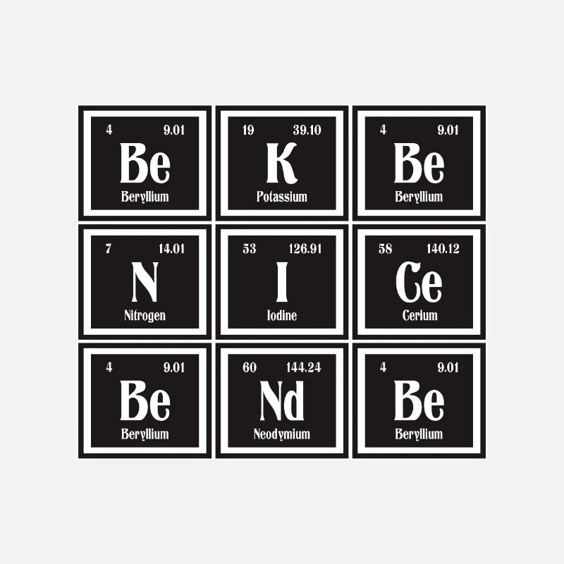 Sei nett Sei freundlich | Periodensystem der Elemente