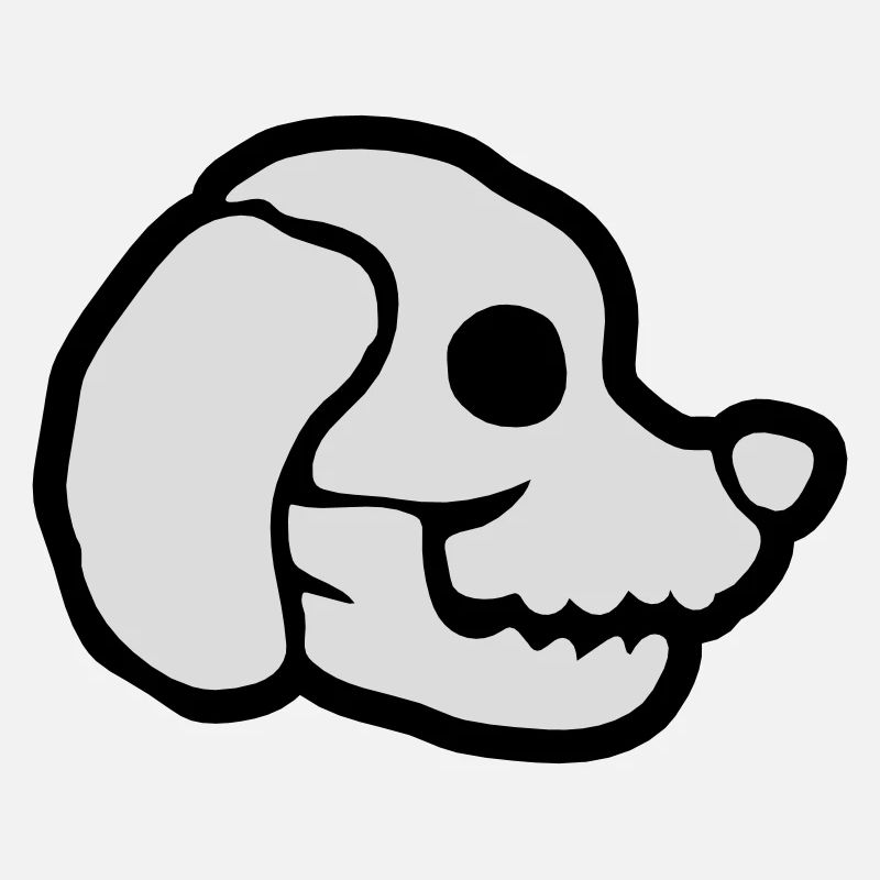 Hunde Schädel Halloween Skelett
