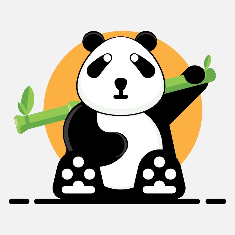 Panda en forêt.