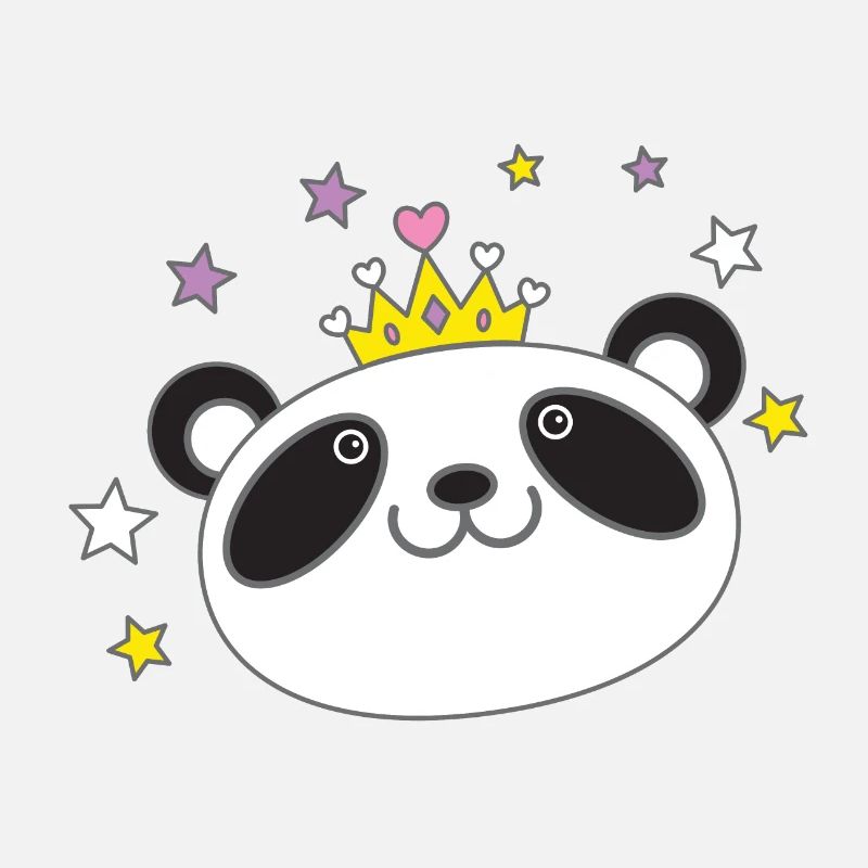 panda face crown in a royal crown