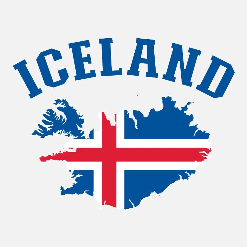 Iceland Flag Map