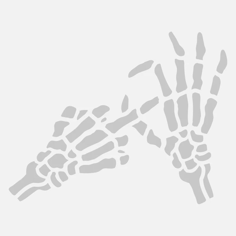 Skelett Mittelfinger Loch Geste