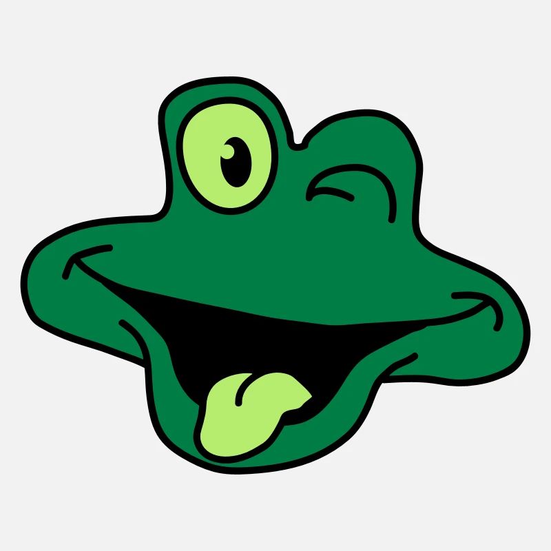 Grenouille comique impertinent visage