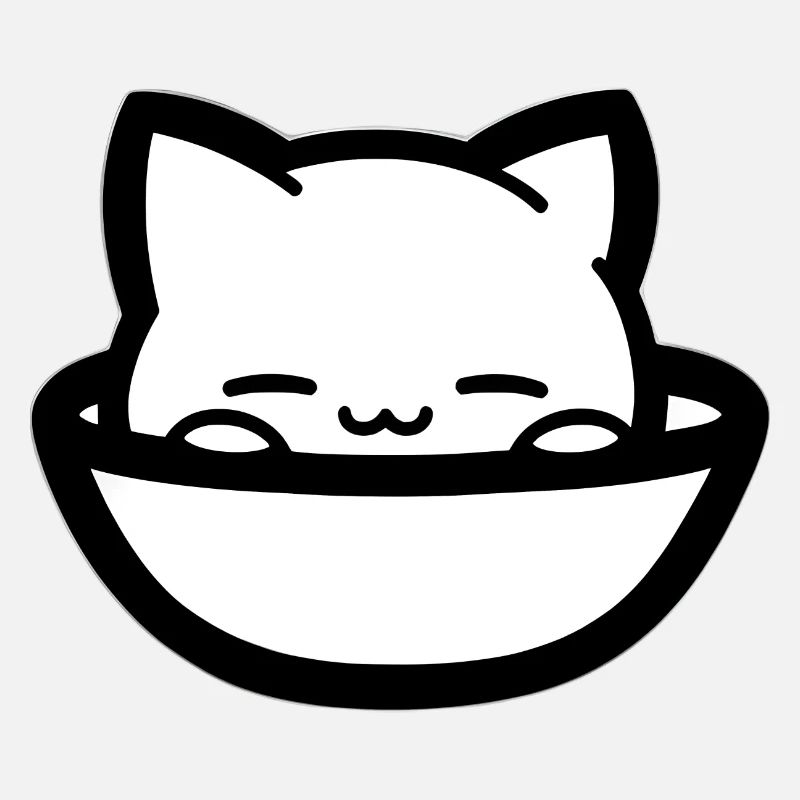 Cozy cat in bowl