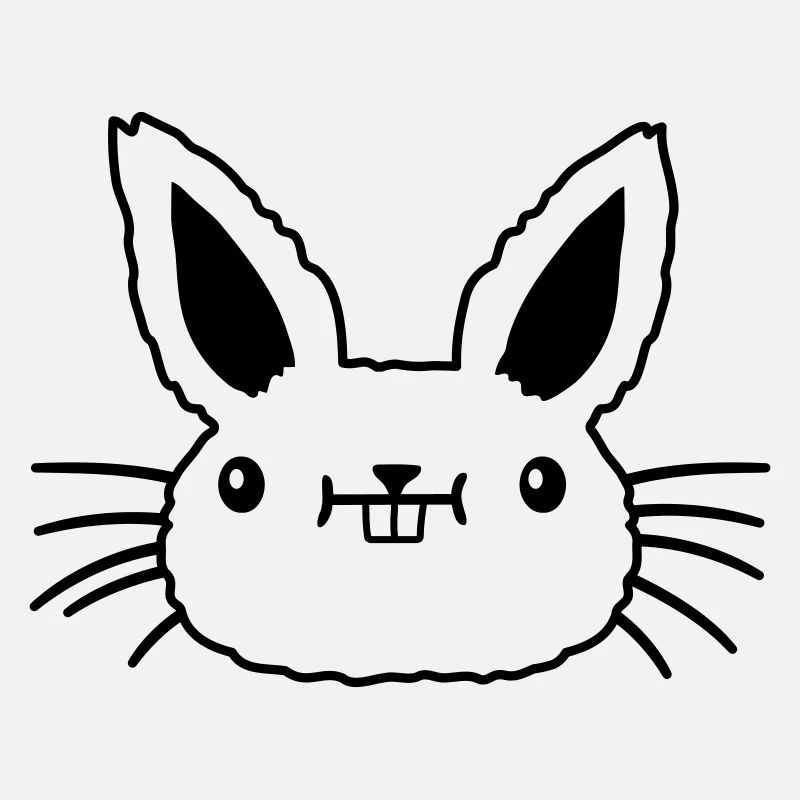 Face little kawaii rabbit