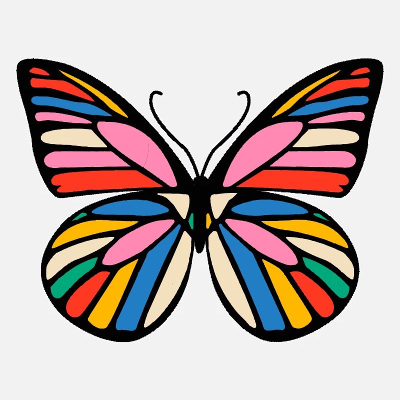 Joyeux papillon multicolore