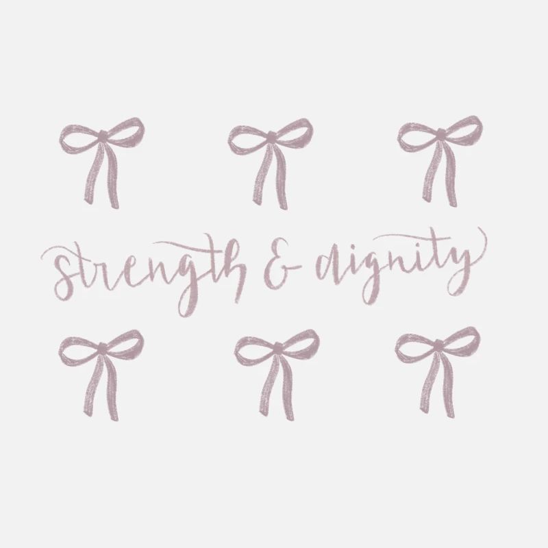 Strength & Dignity Bow design - Proverbs 31:25