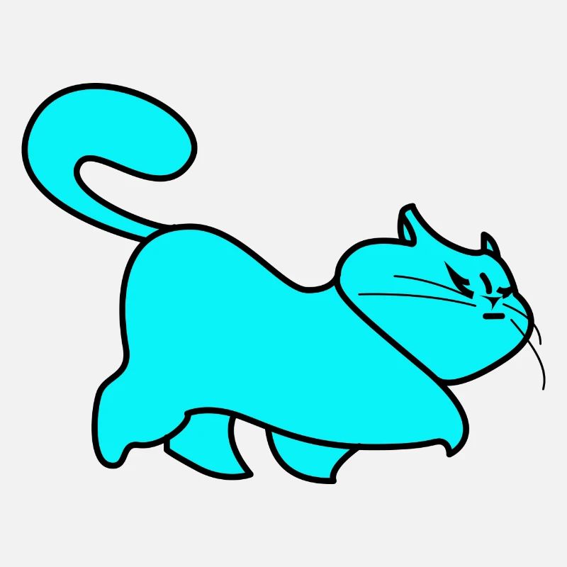 chat bleu
