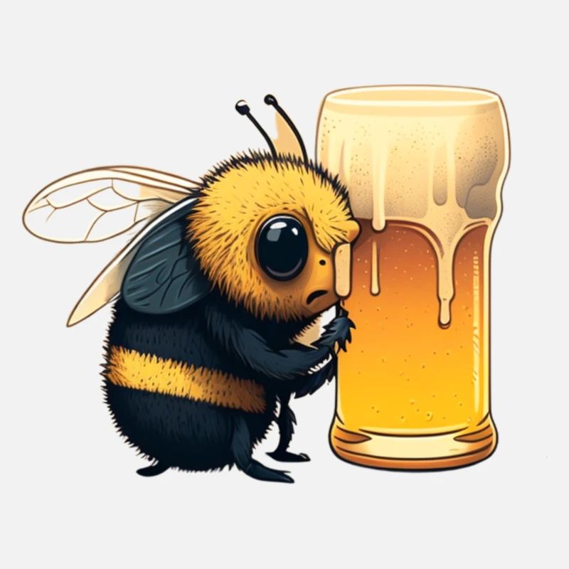 Abeille douce avec nectar spécial: bière
