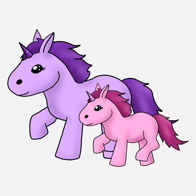 Einhornmama mit Einhornkind