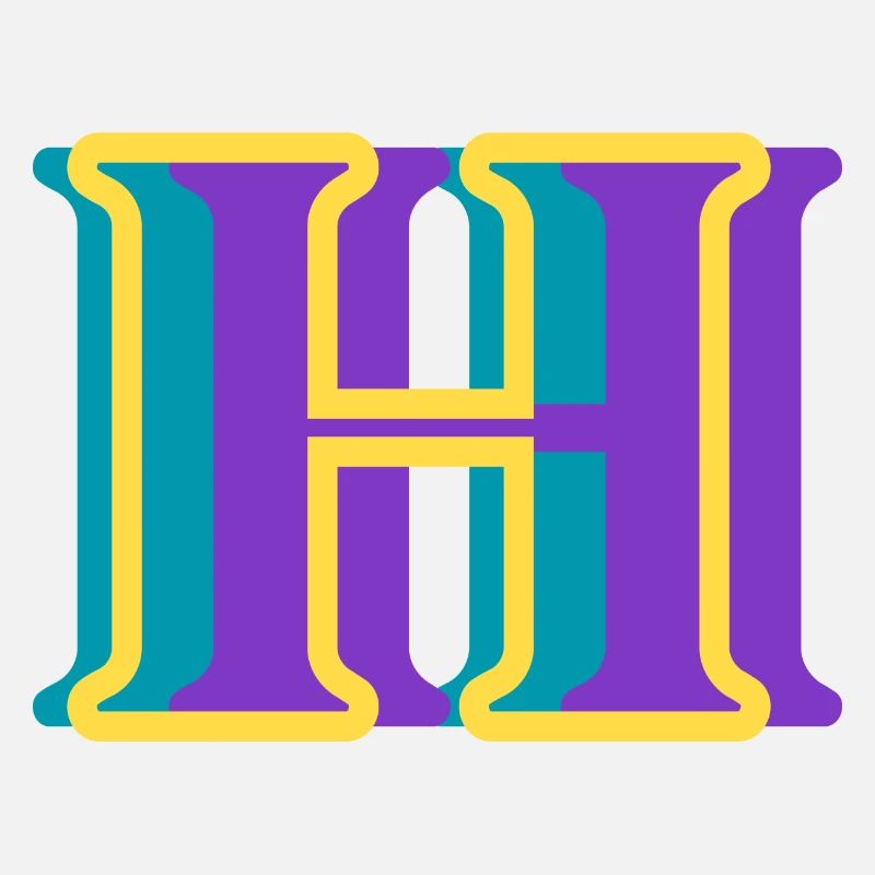 Mehrfarbiger Buchstabe h – originelle Geschenkidee