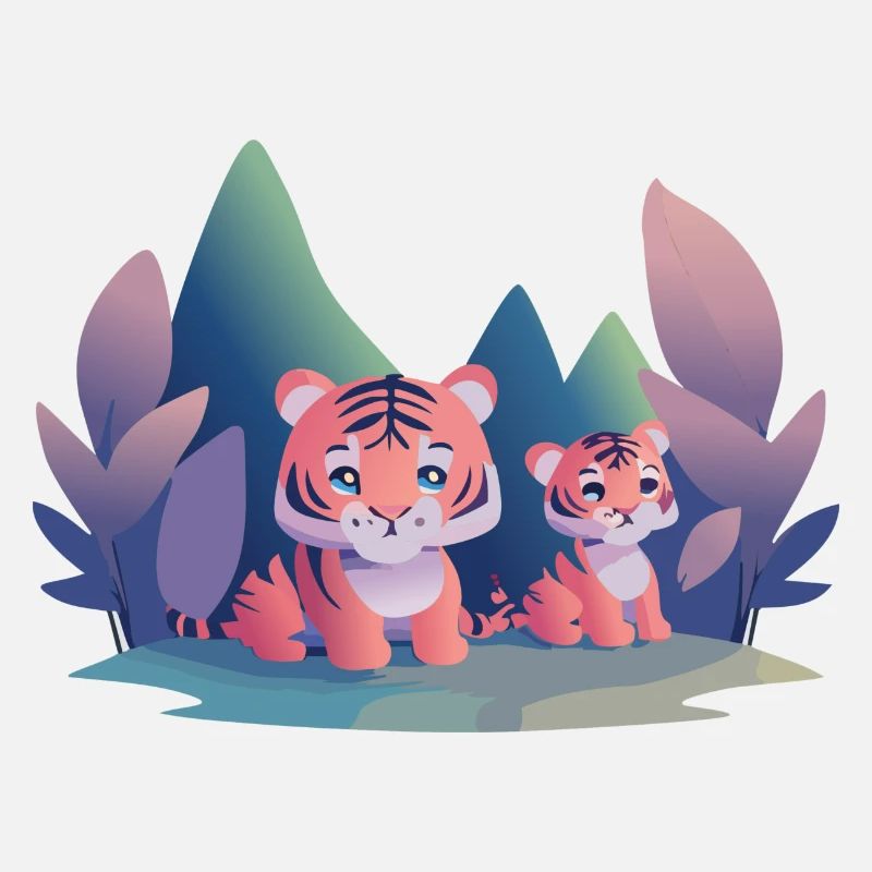 Playing Tiger Cubs (Dreamy Animals Collection)