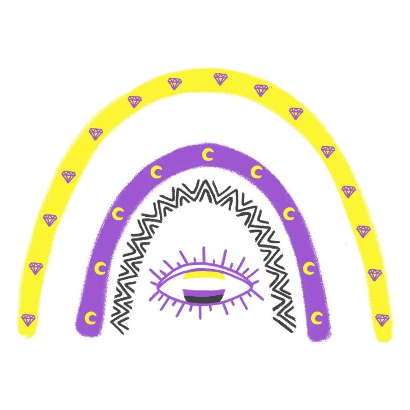 LGBTQ Nonbinary Regenbogen Nonbinary Pride