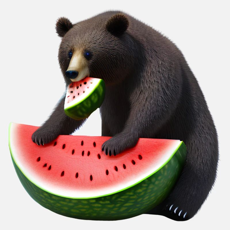 Ours à la pastèque