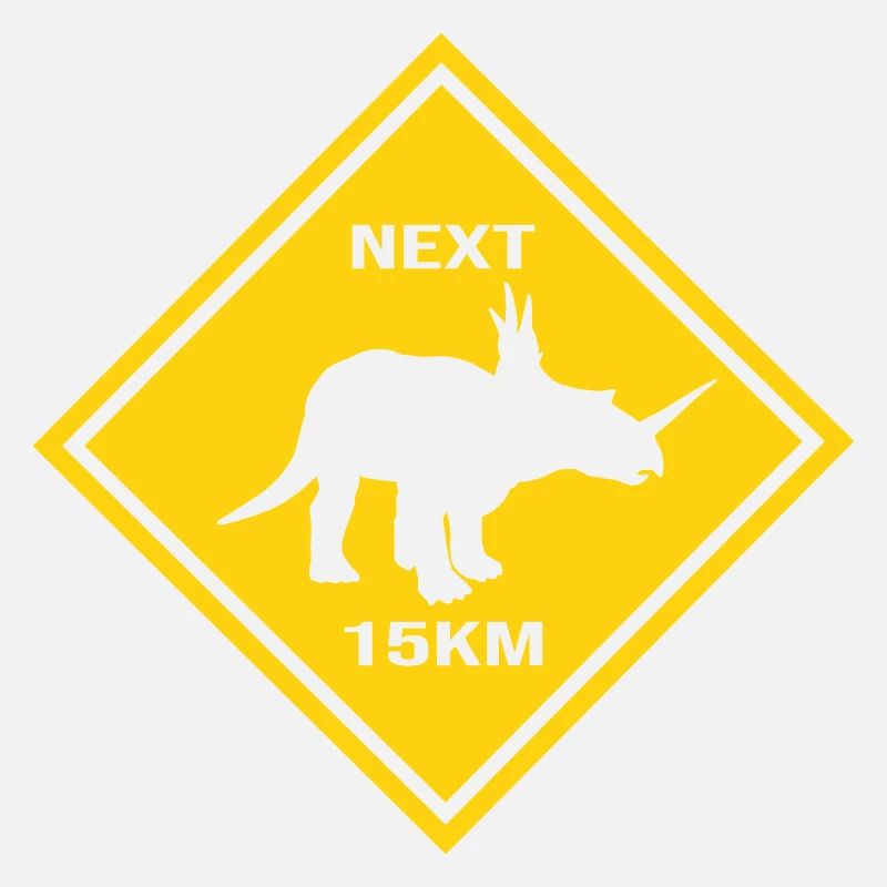 À l’attention du Styracosaurus traversant la conception de la route