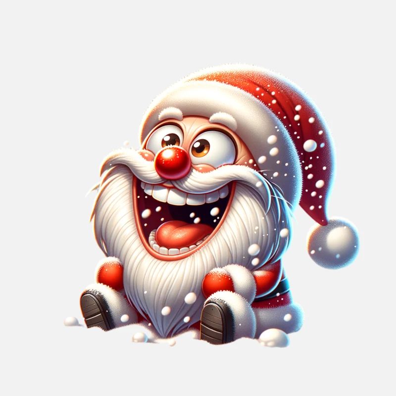 Weihnachtsmann Schneefall Lustig Comic