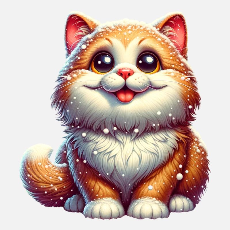Süße Katze Winter Schnee