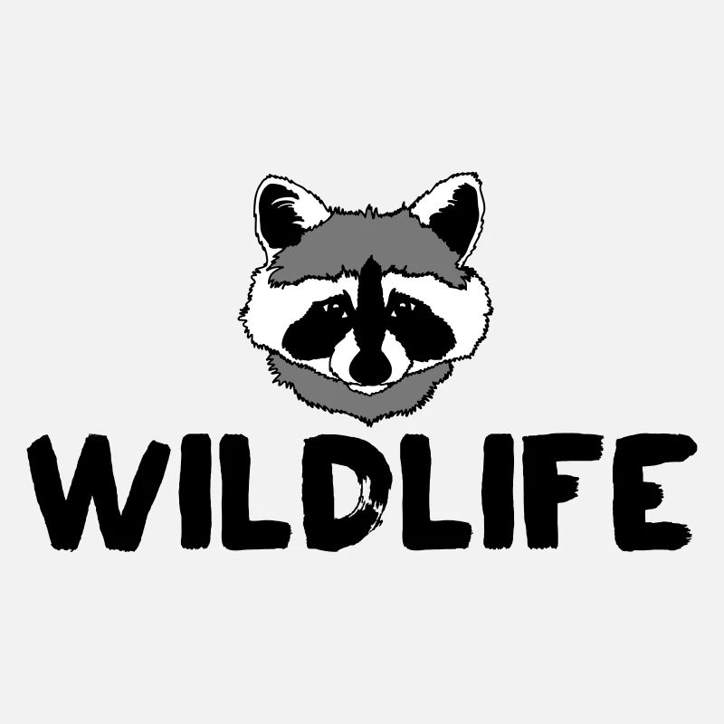 Waschbär Wildlife Text