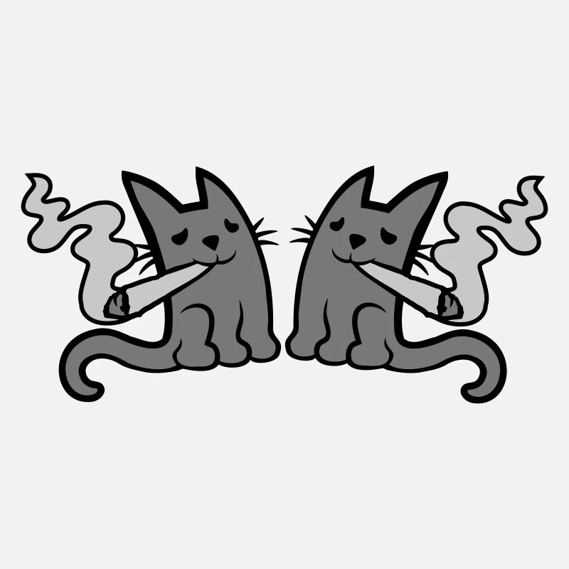 2 petits chats fumants