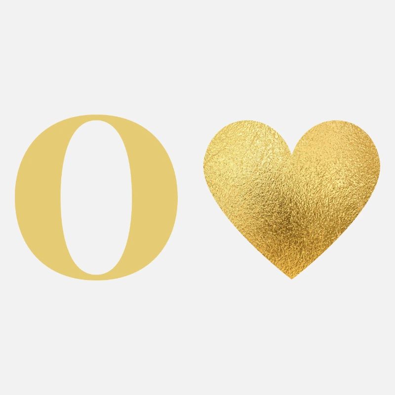 Buchstabe o goldenes Herz