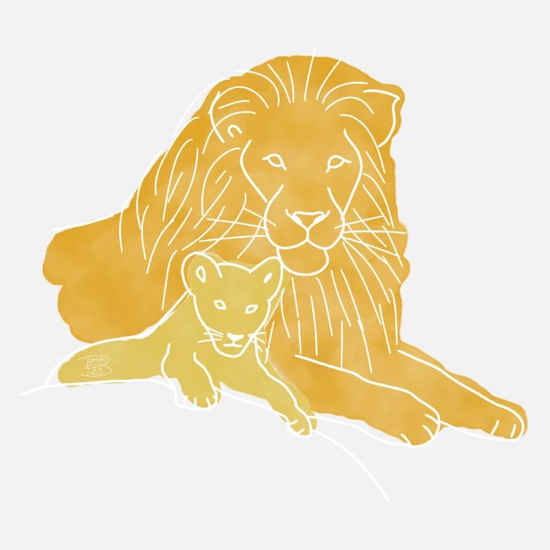 "Löwe", Boho Line Art Design, Serie „Big 5"