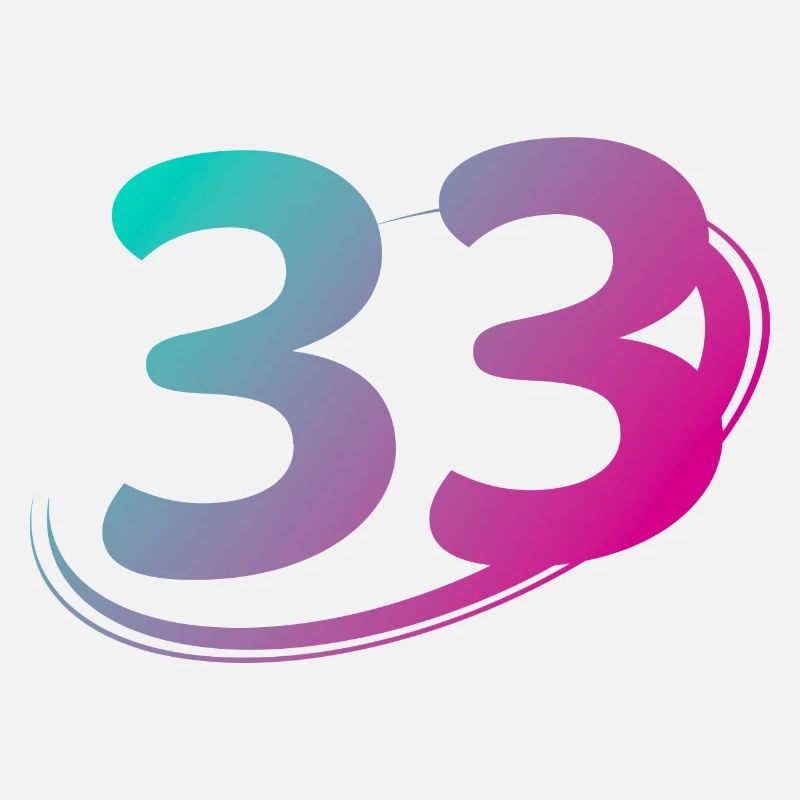 Numéro 33 multicolore