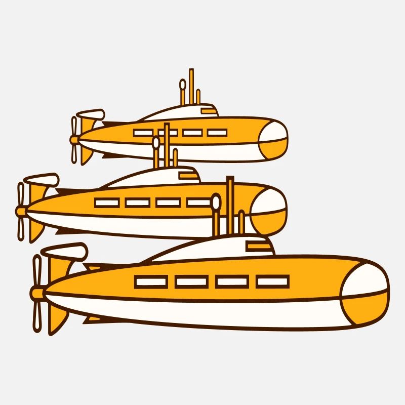 3 Submarines Fleet Three Squadrons Group Team Crew