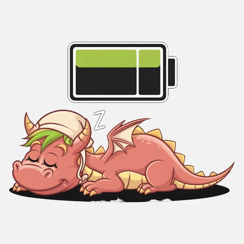 Dragon Sleeping Recharging Night Bedtime