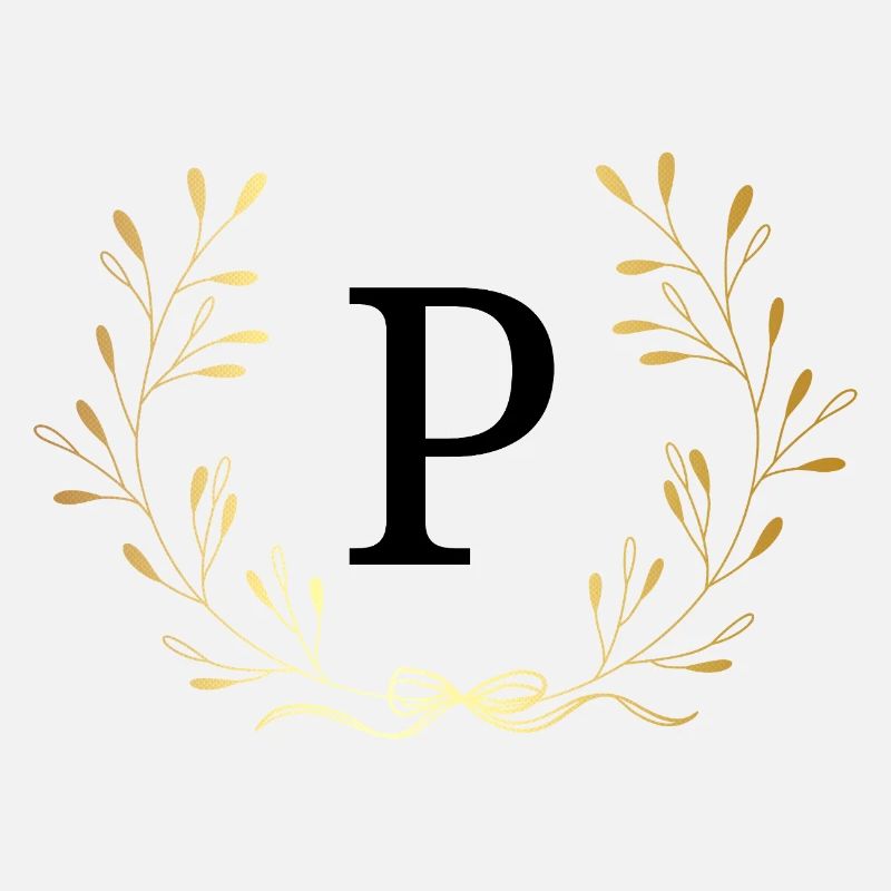 Buchstabe p Goldene Blumenkrone