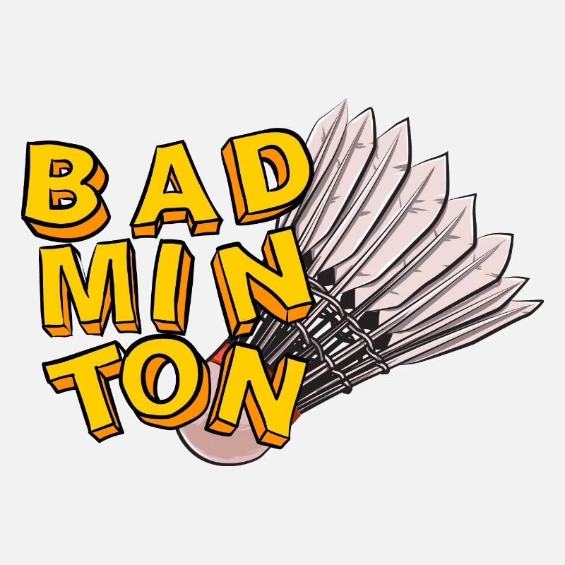 style badminton et volant dessinés à la main
