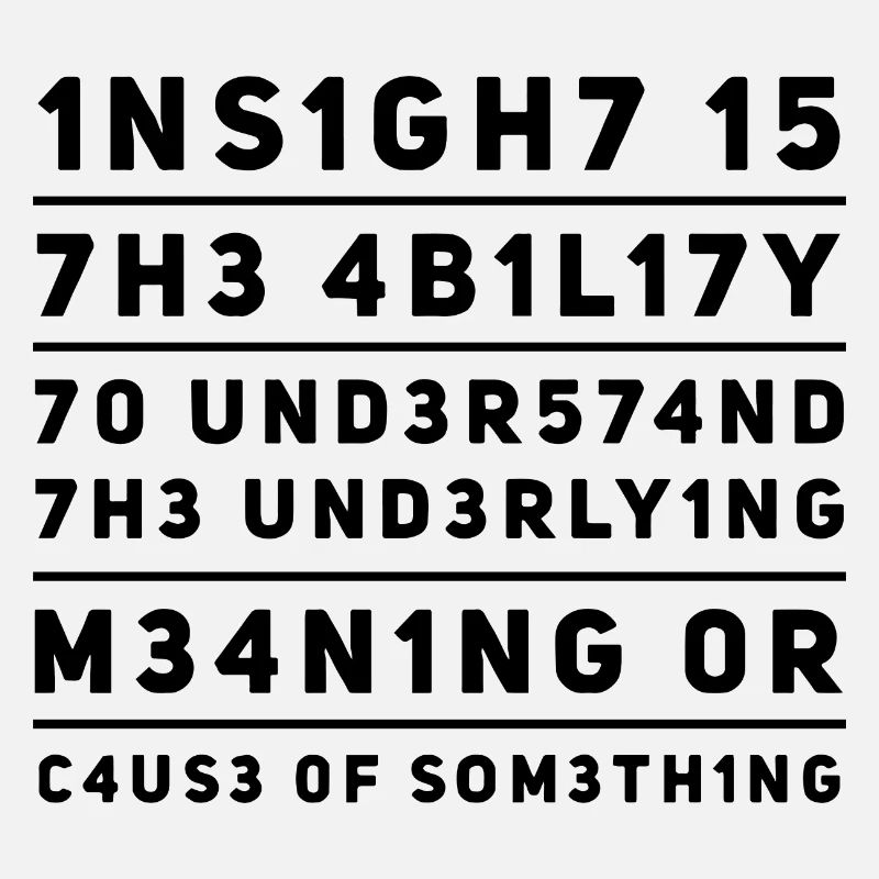 Einblick Durchblick L337 Leetspeak Spruch