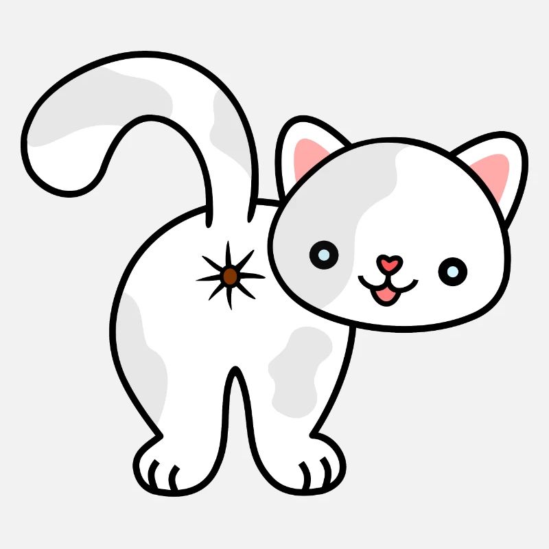 Kätzchen von hinten, Arschloch, Katze, kitten, ass