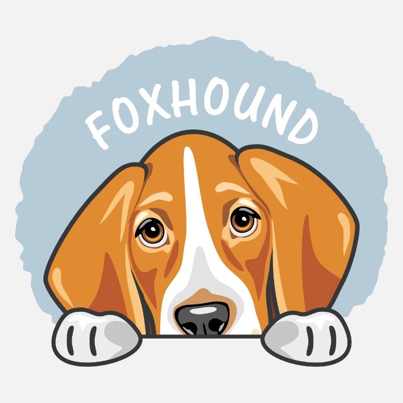 Coup d’œil mignon foxhound triste
