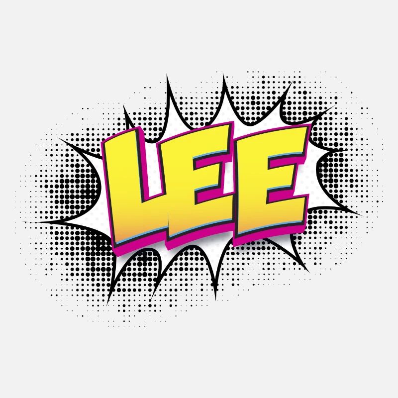 Lee Custom Name Comic Book Style Pop Art, Lee