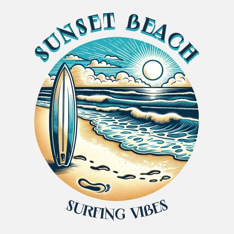 Sunset Beach Surfing Vibes