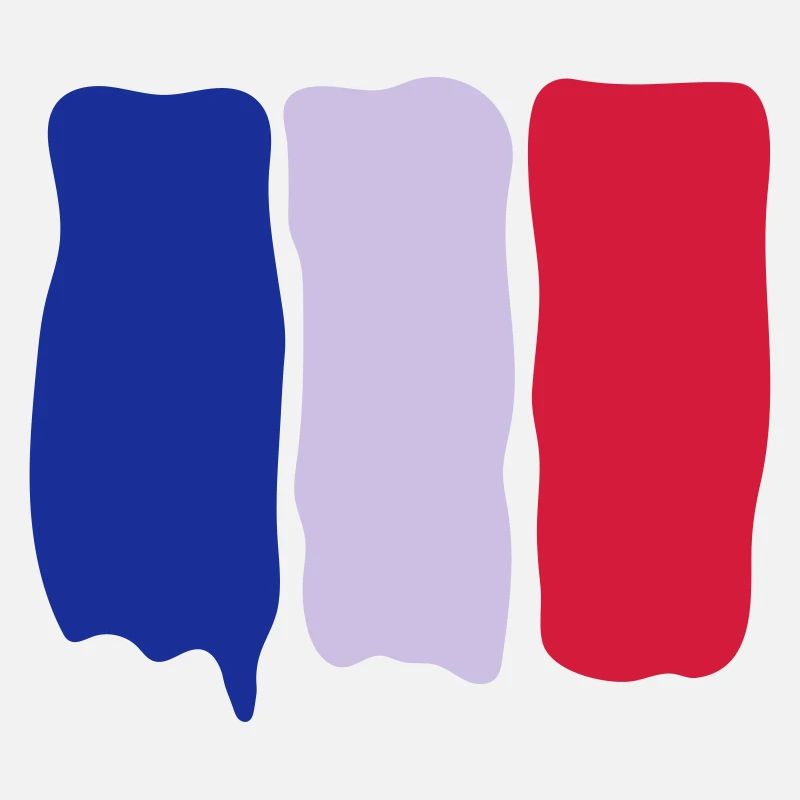 French flag runny paint