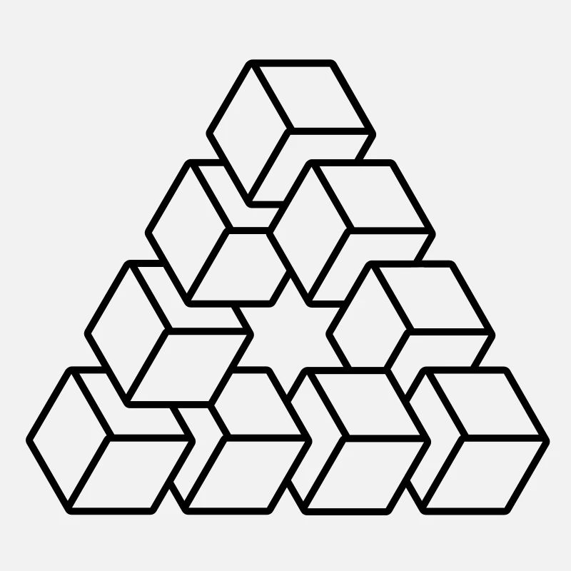 Square Triangle Hipster Illusion