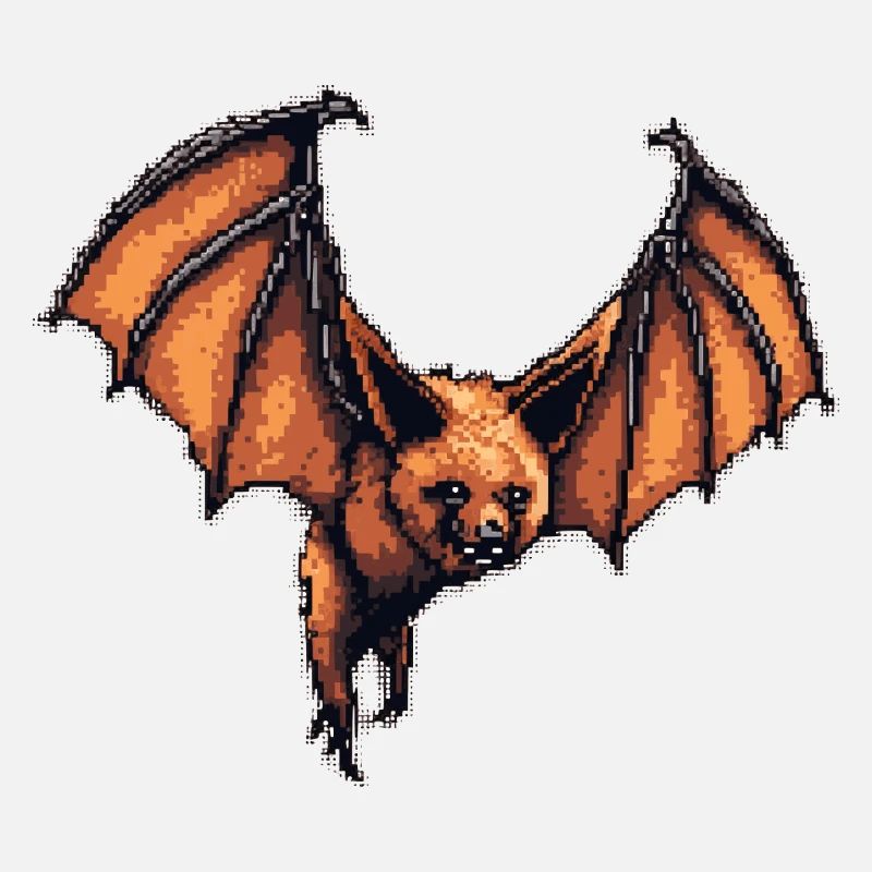 Pixel art du renard volant à l’ancienne manière 8 bits et apparence
