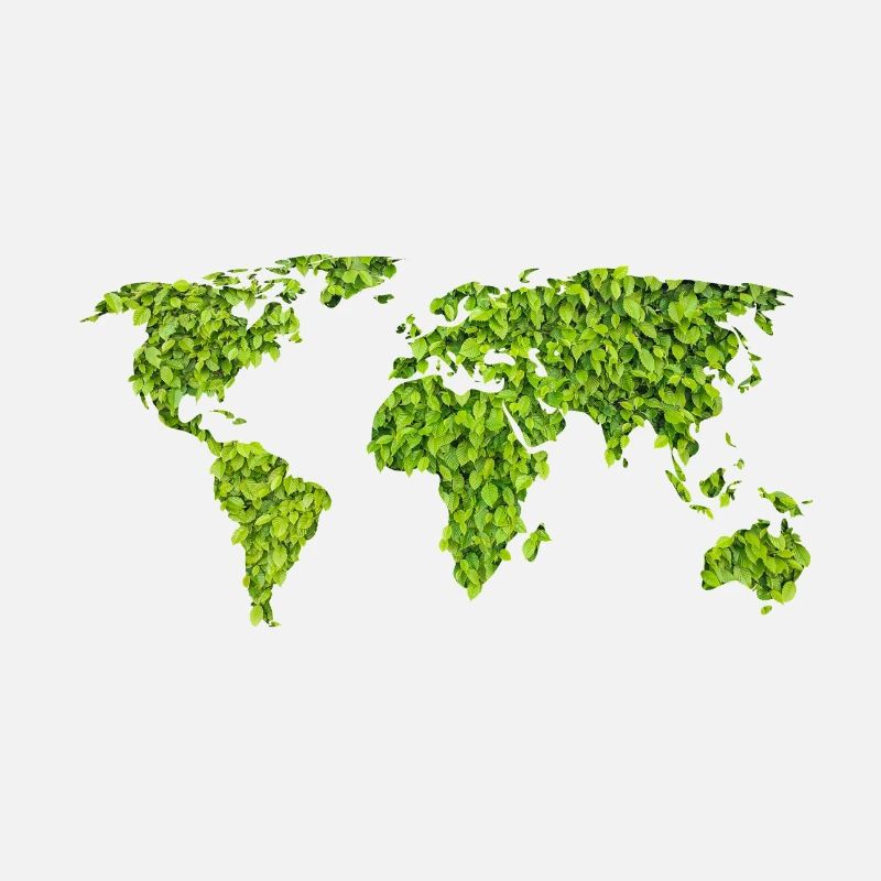 Green World Map