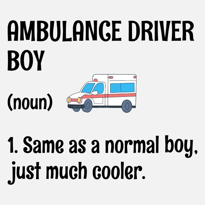 Krankenwagenfahrer Junge Wie ein normaler Junge EMS Para