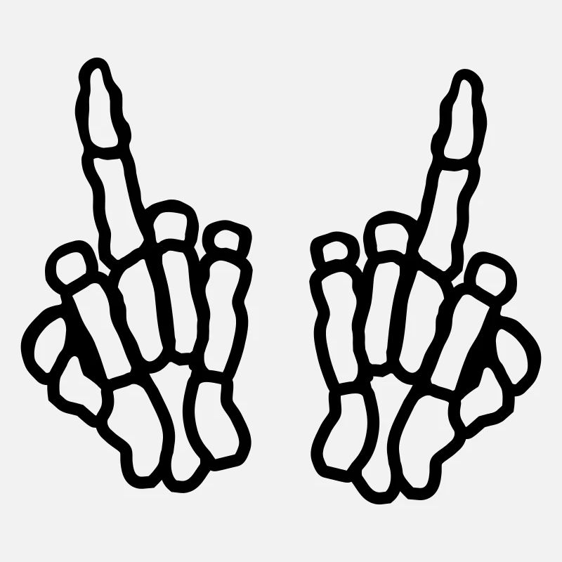 Knochen 2 Hände Mittelfinger