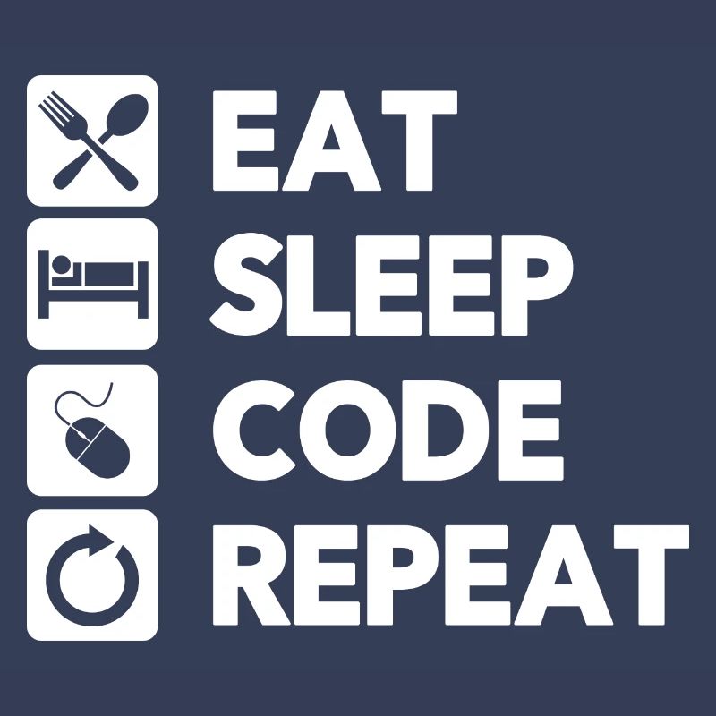 Eat Sleep Code Repeat Coder Programmer Software De