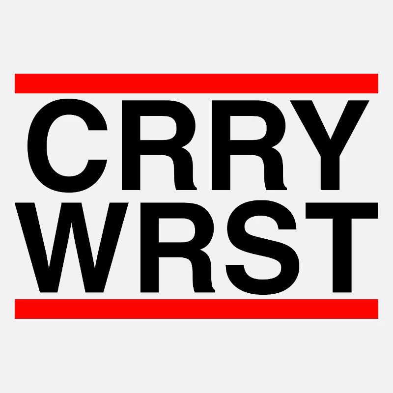 Currywurst in Rot und Schwarz