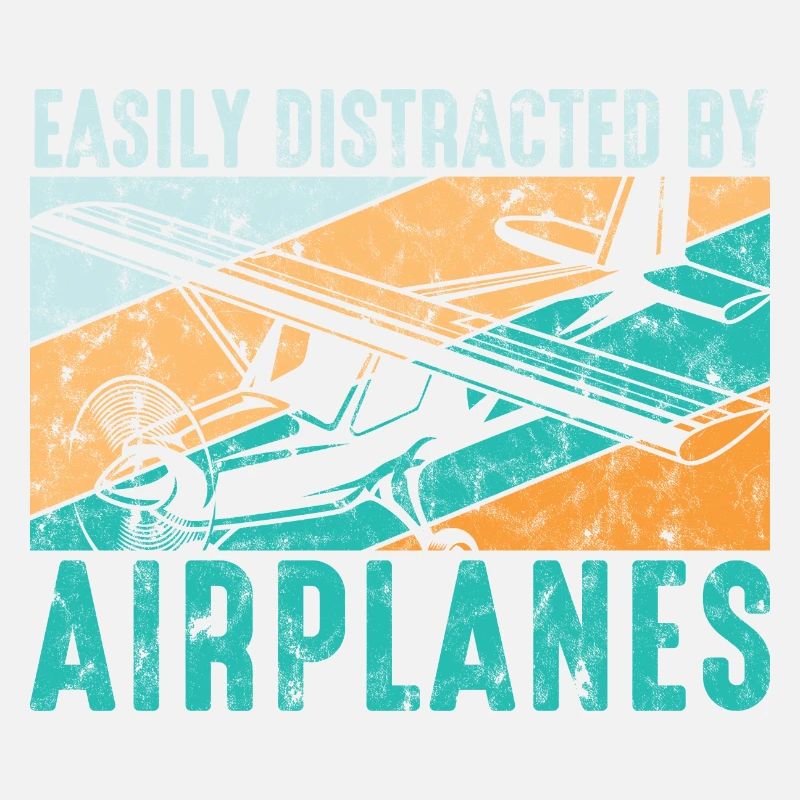 Easily Distracted By Airplanes Aviation Pilot