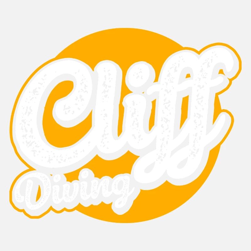 Retro Graphic Cliff Diver Cliff Diving Tombstoning