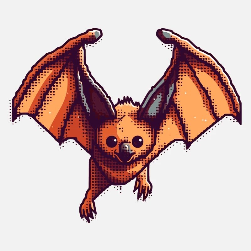 8 bits Flying Fox dans le pixel art rétro et vintage