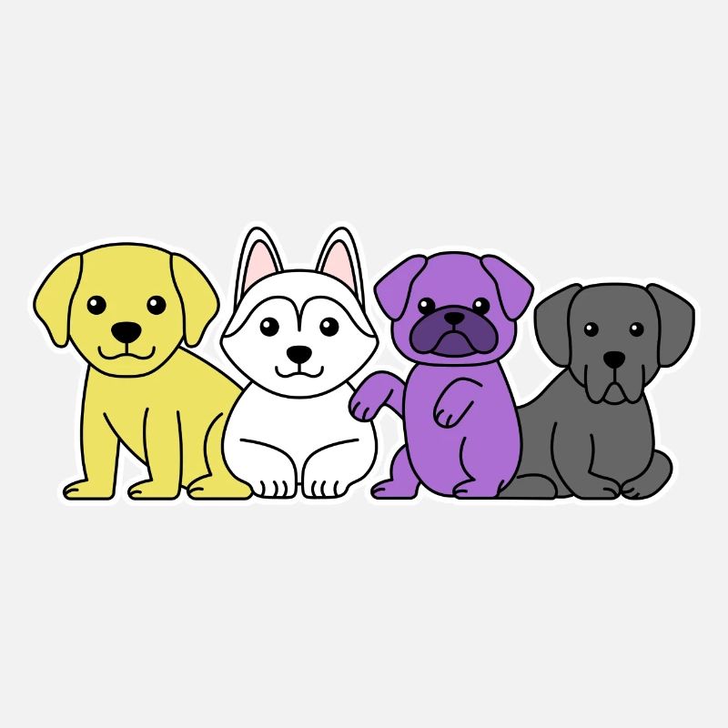 Non-binary flag dog design for proud Enbys