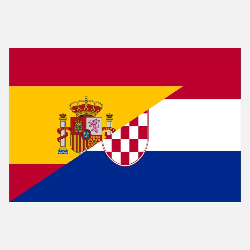 Spanien Kroatien Flagge